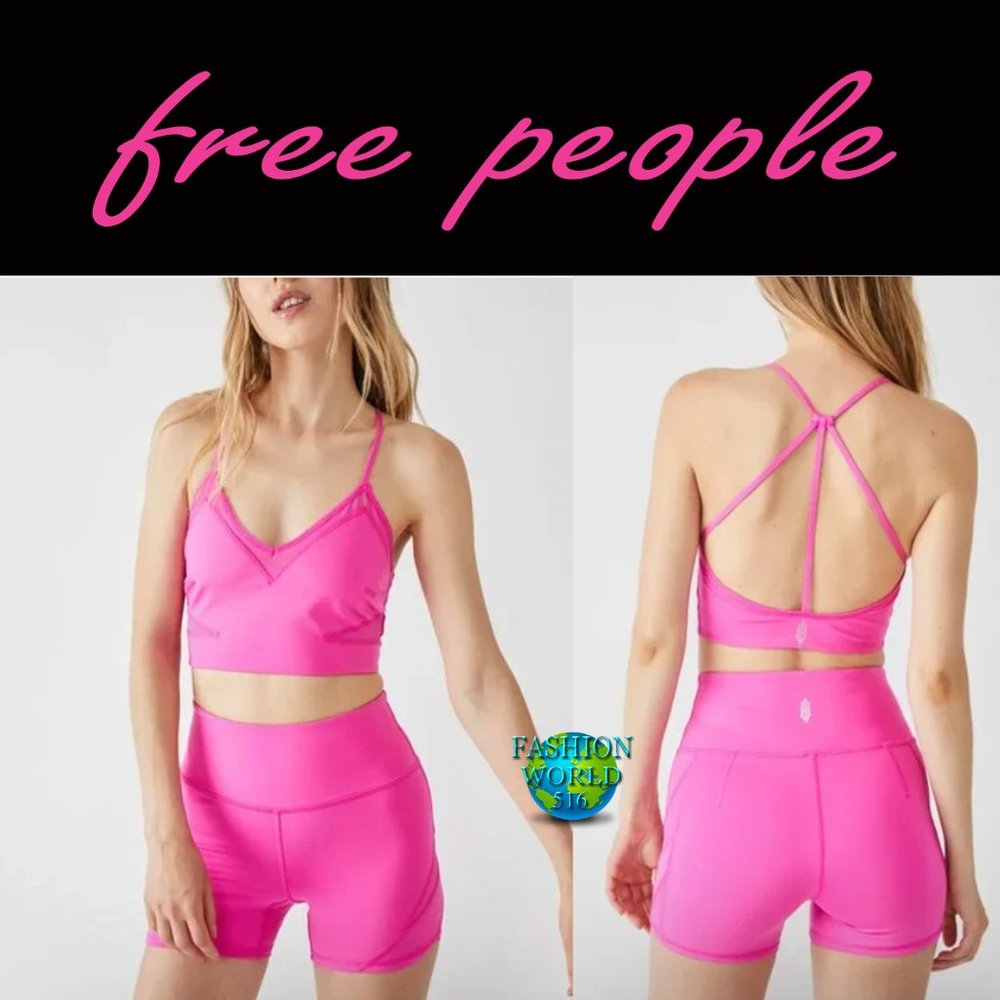 NWT Free People FP Movement Got Your Back Set / Fuschia Flirt Size Small